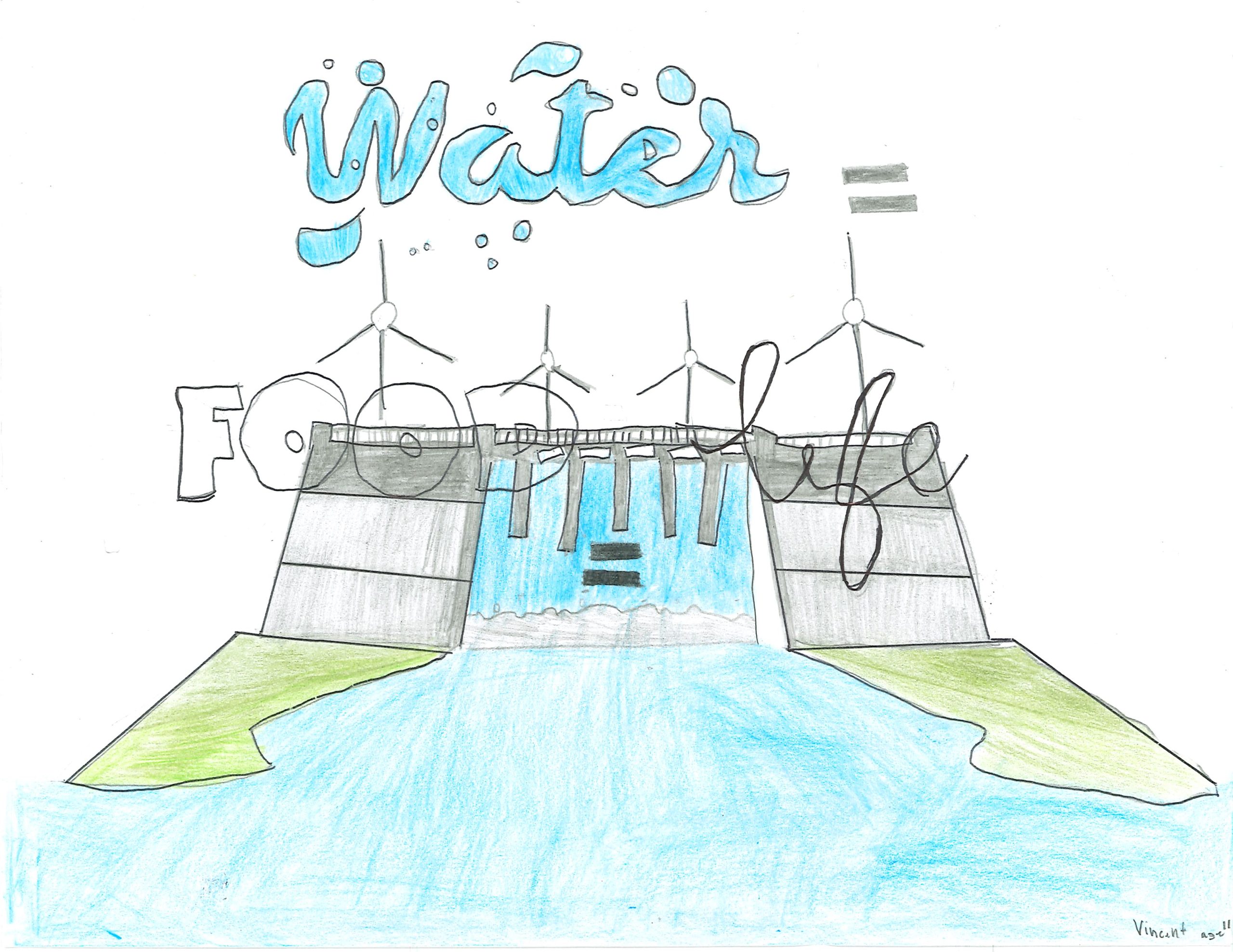 How to draw a Dam and Hydro Power Plant